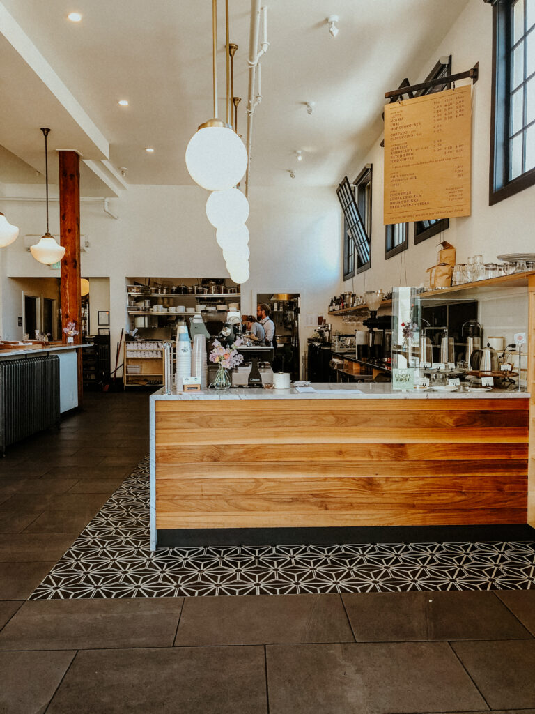 Camber Coffee Roasters in Bellingham, WA is the best coffee in town by far. The baristas wear aprons and it feels just a little fancy inside.