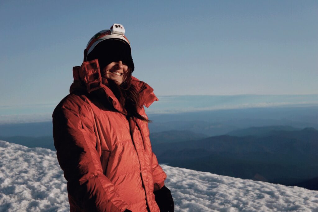 Ashley on the summit of Mt. Hood, Oregon
